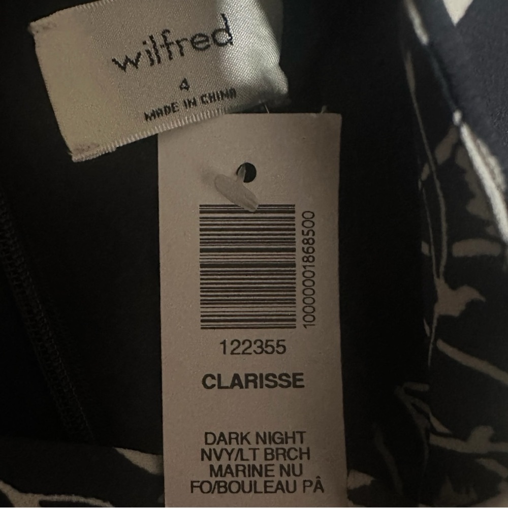 Aritzia Wilfred Lola Crepe Satin Mockneck Mini Dress Size 4 - Picture 7 of 15